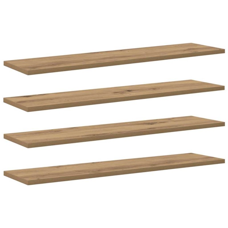 vidaXL Ράφι Βιβλίων 3 επιπέδων 4 τμχ. 80 x 20 x 1,5 cm Καφέ