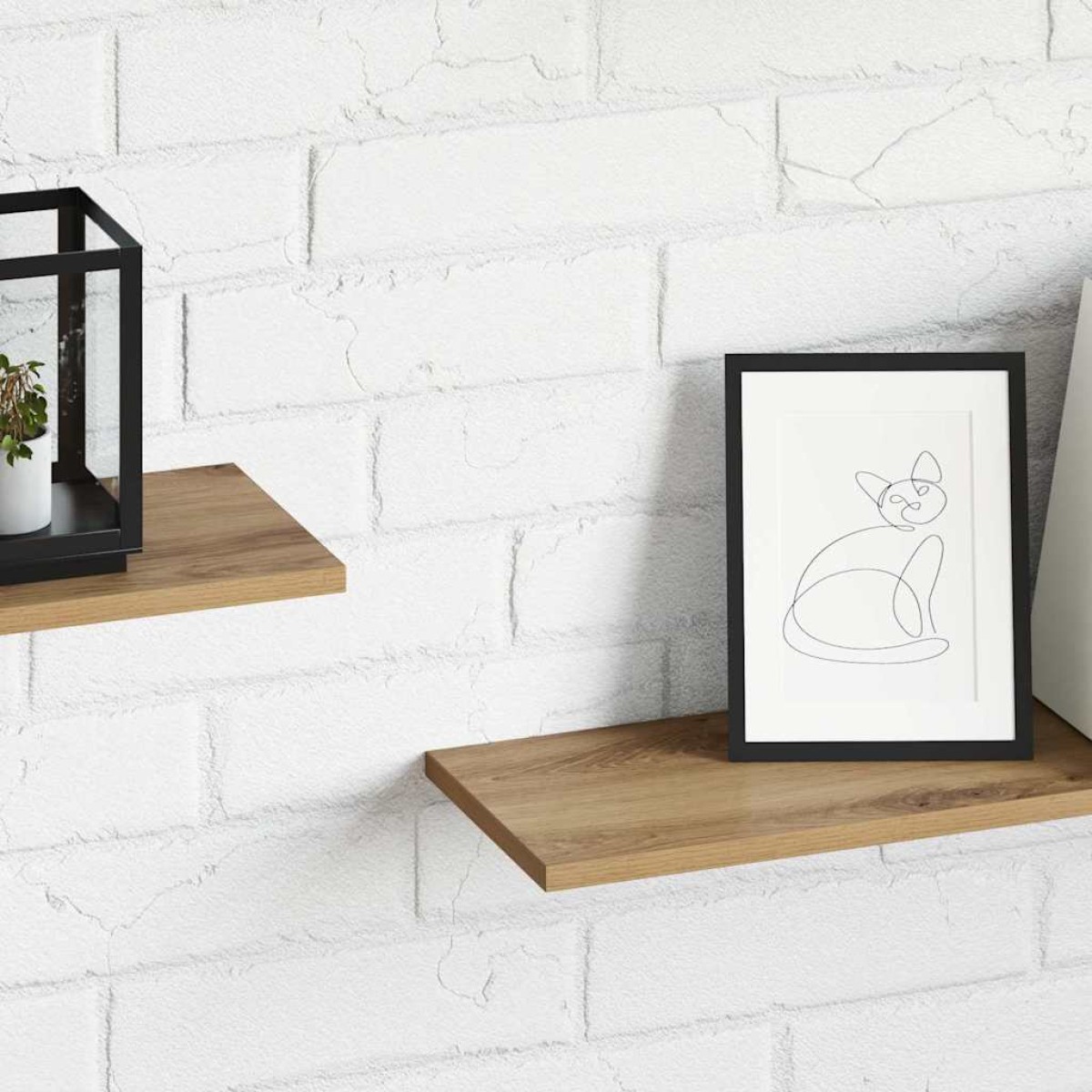 vidaXL Ράφι Βιβλίων 3 επιπέδων 4 τμχ. 80 x 20 x 1,5 cm Καφέ