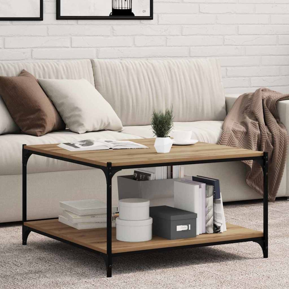 vidaXL Ράφι Βιβλίων 3 επιπέδων 4 τμχ. 80 x 40 x 1,5 cm Καφέ