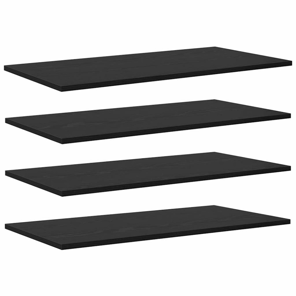 vidaXL Ράφι Βιβλίων 3 επιπέδων 4 τμχ. 80 x 40 x 1,5 cm Μαύρο