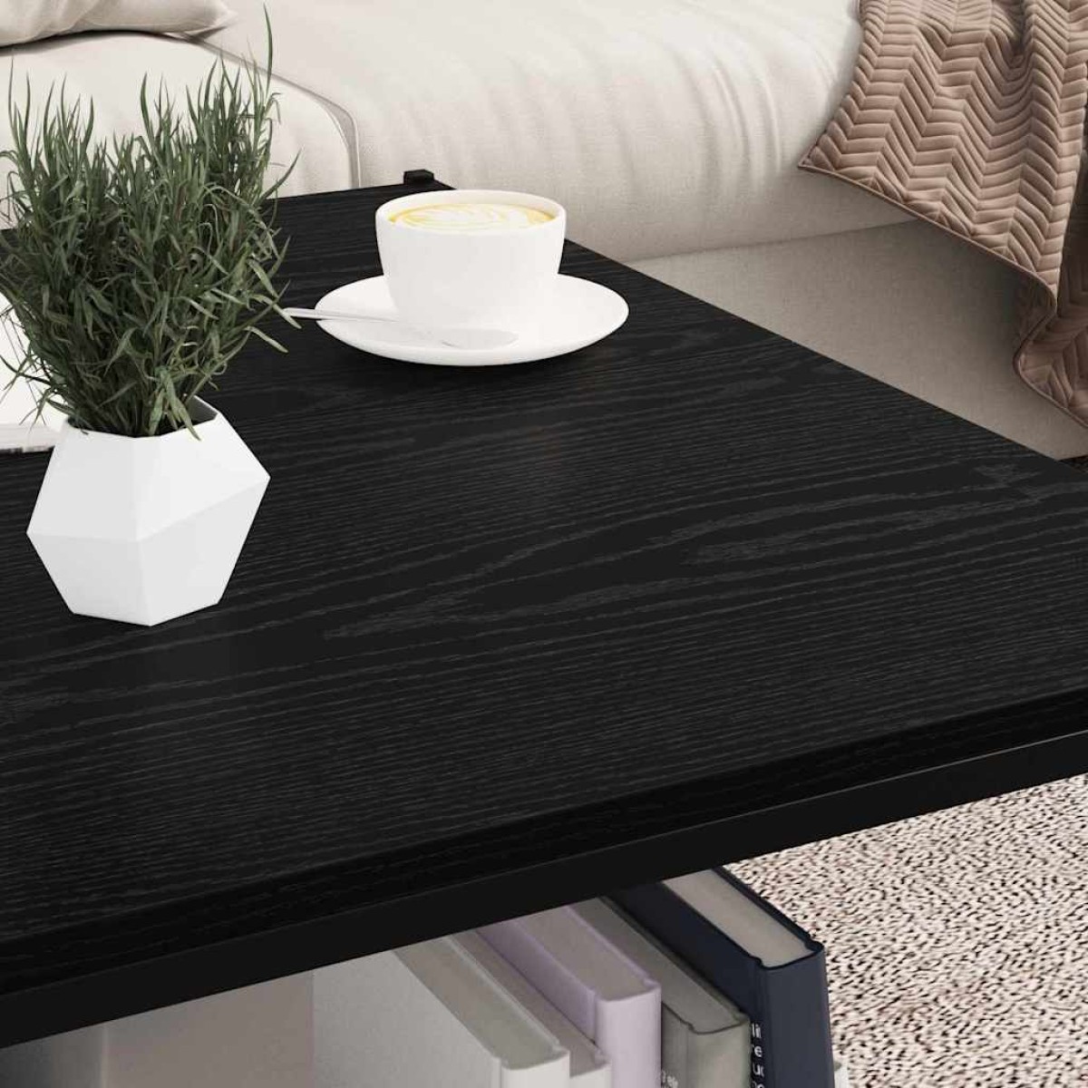 vidaXL Ράφι Βιβλίων 3 επιπέδων 4 τμχ. 80 x 40 x 1,5 cm Μαύρο