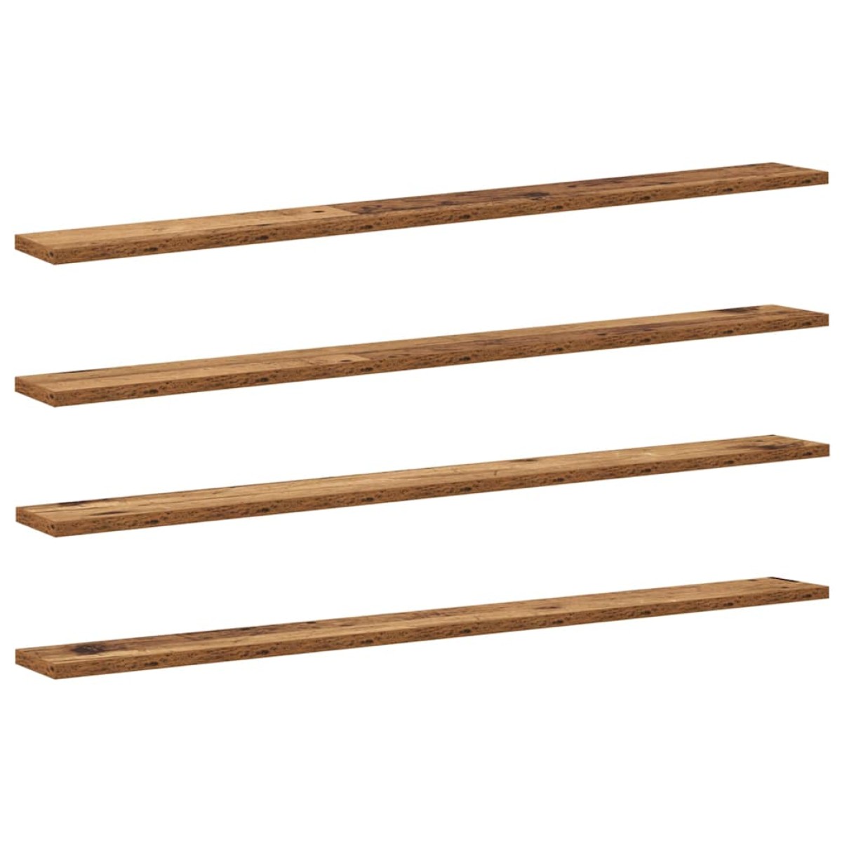 vidaXL Ράφι Βιβλίων 3 επιπέδων 4 τμχ. 100 x 10 x 1,5 cm Καφέ