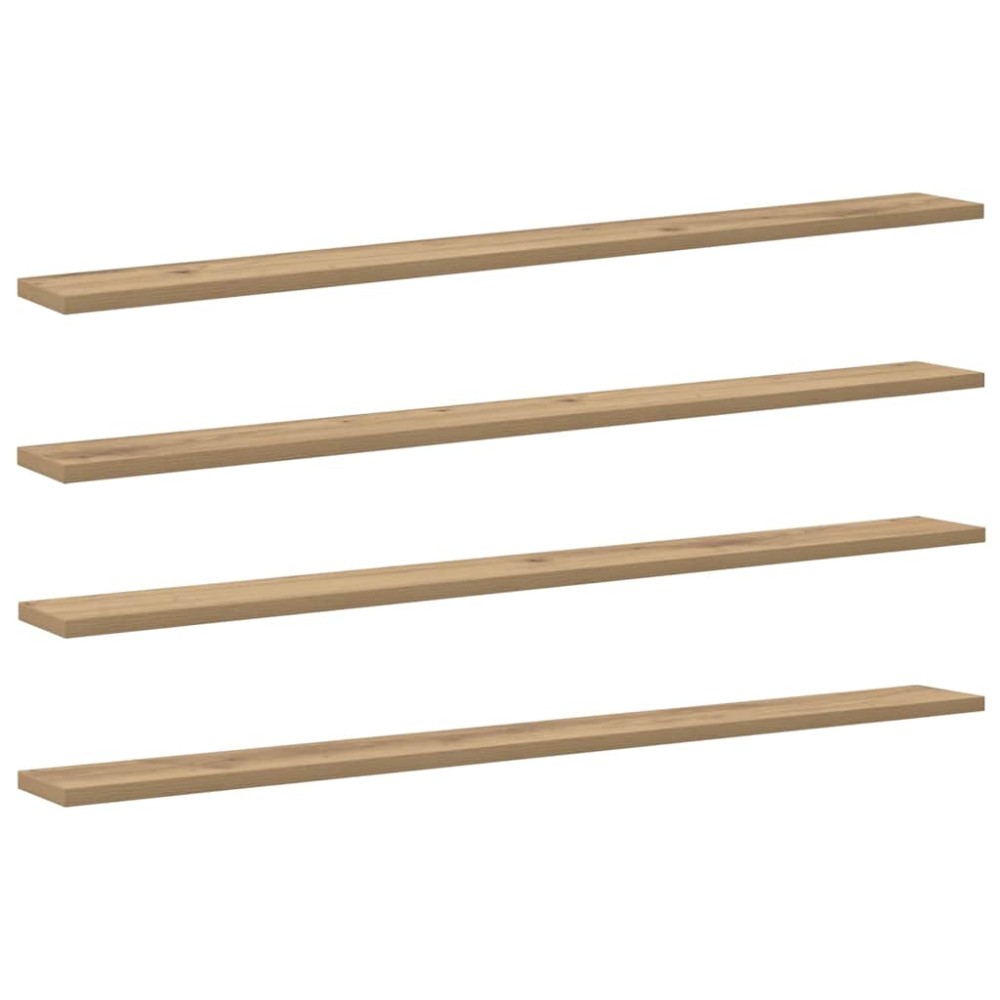 vidaXL Ράφι Βιβλίων 3 επιπέδων 4 τμχ. 100 x 10 x 1,5 cm Καφέ