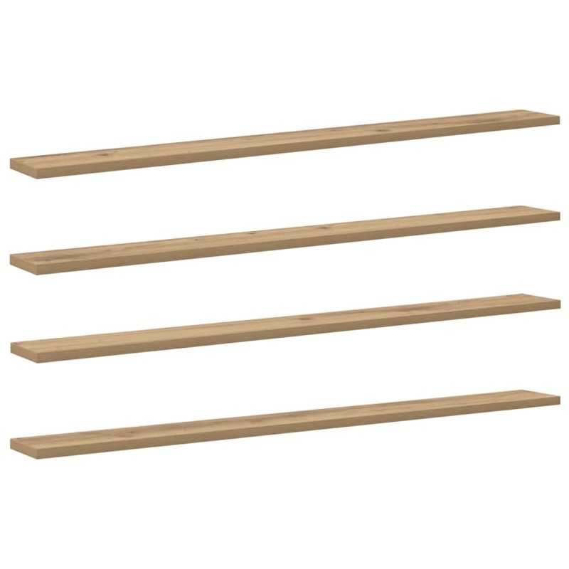 vidaXL Ράφι Βιβλίων 3 επιπέδων 4 τμχ. 100 x 10 x 1,5 cm Καφέ