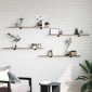 vidaXL Ράφι Βιβλίων 3 επιπέδων 4 τμχ. 100 x 10 x 1,5 cm Καφέ