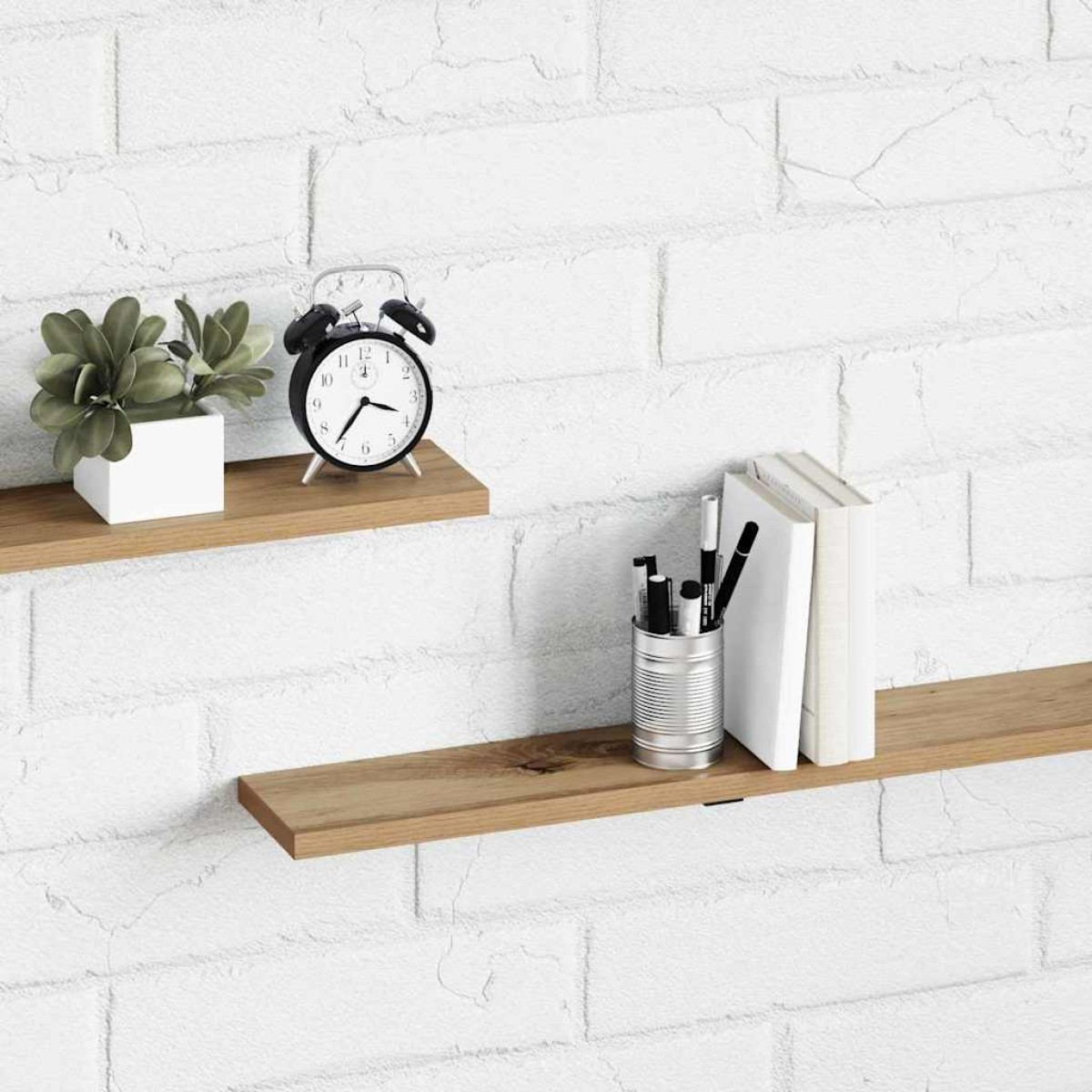 vidaXL Ράφι Βιβλίων 3 επιπέδων 4 τμχ. 100 x 10 x 1,5 cm Καφέ