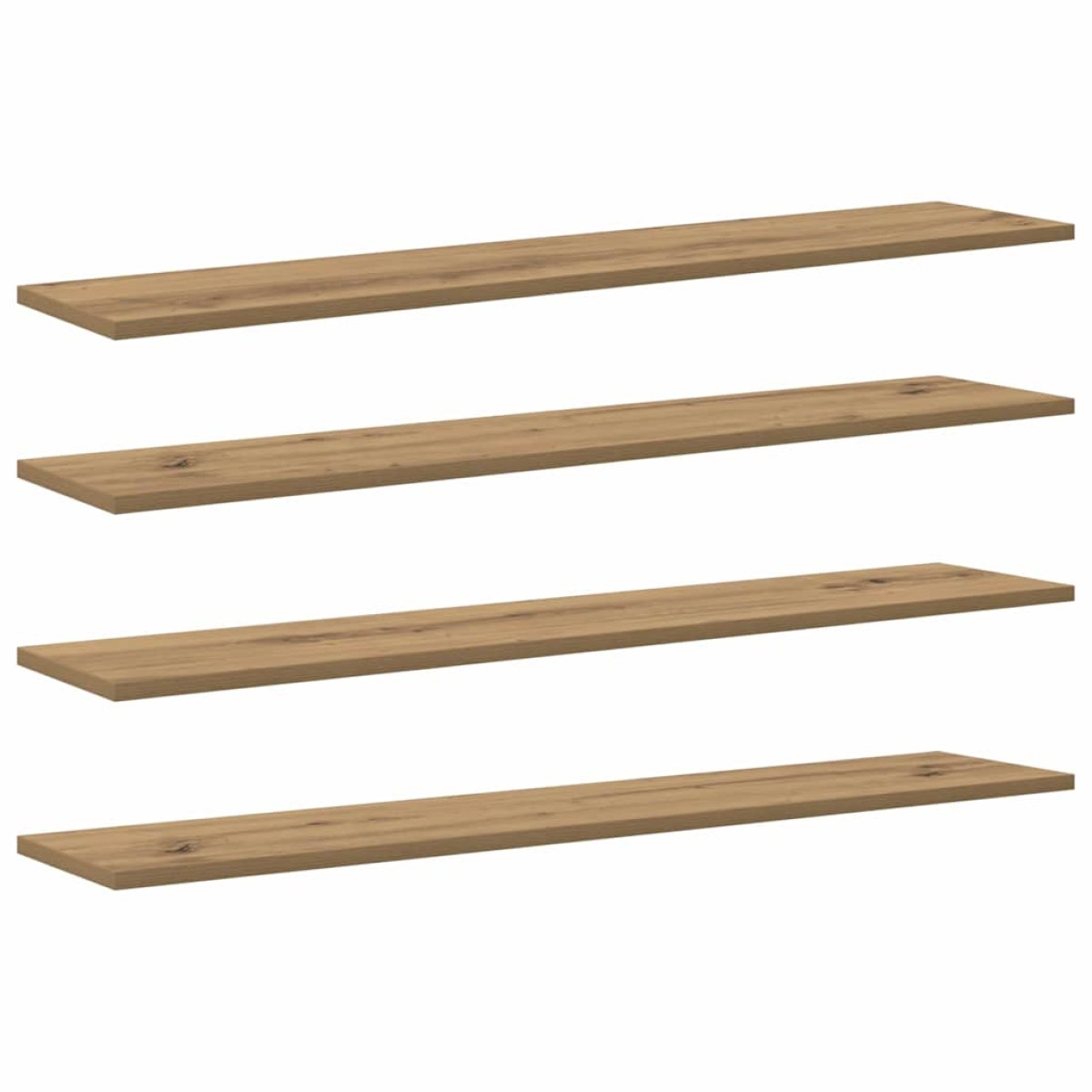 vidaXL Ράφι Βιβλίων 3 επιπέδων 4 τμχ. 100 x 20 x 1,5 cm Καφέ