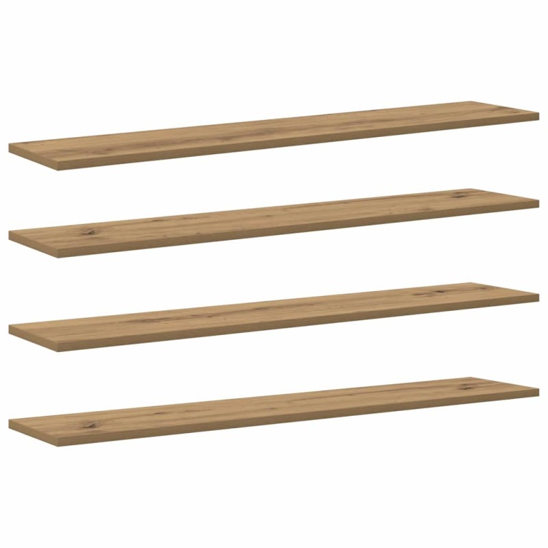 vidaXL Ράφι Βιβλίων 3 επιπέδων 4 τμχ. 100 x 20 x 1,5 cm Καφέ
