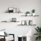 vidaXL Ράφι Βιβλίων 3 επιπέδων 4 τμχ. 100 x 20 x 1,5 cm Καφέ