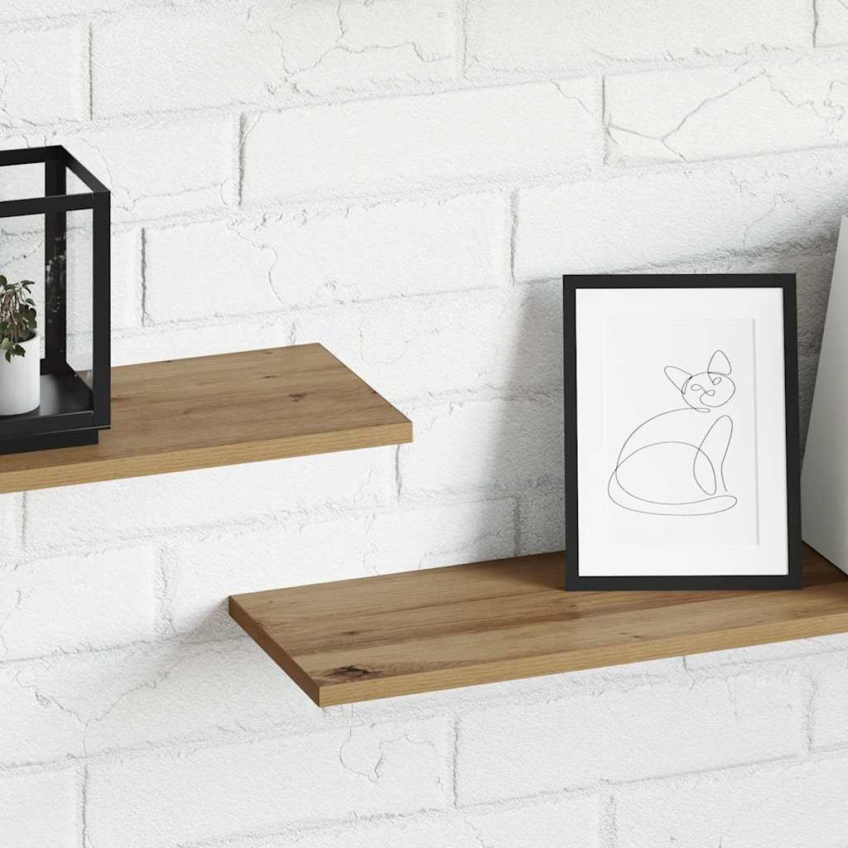 vidaXL Ράφι Βιβλίων 3 επιπέδων 4 τμχ. 100 x 20 x 1,5 cm Καφέ