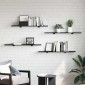 vidaXL Ράφι Βιβλίων 3 επιπέδων 4 τμχ. 100 x 20 x 1,5 cm Μαύρο