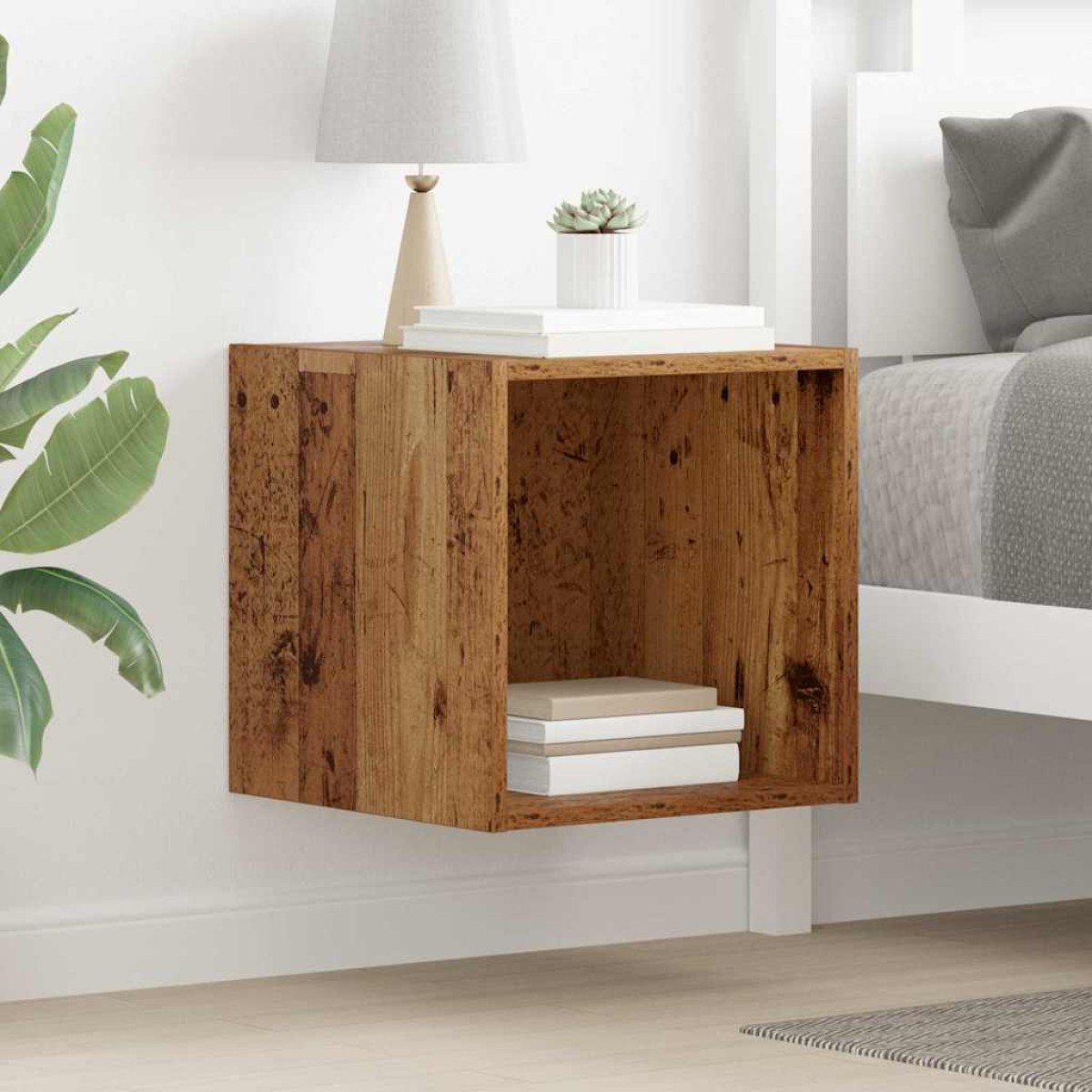 vidaXL Ντουλάπα Τοίχου Επιτοίχιο Παλιό ξύλο 37 x 37 x 37 εκ