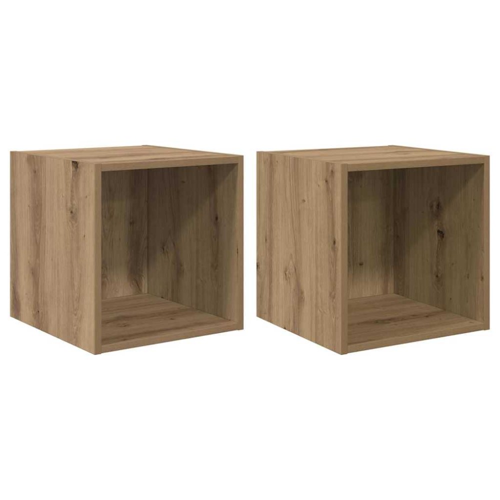 vidaXL Ντουλάπα Τοίχου Επιτοίχιο 2 τμχ. Artisan Oak 37 x 37 x 37 εκ