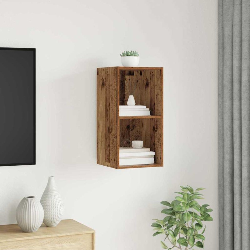 vidaXL Σετ επίπλου τηλεόρασης 37 x 37 x 72 εκ Παλιό Ξύλο