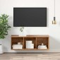 vidaXL Σετ επίπλου τηλεόρασης 37 x 37 x 107 εκ Παλιό Ξύλο