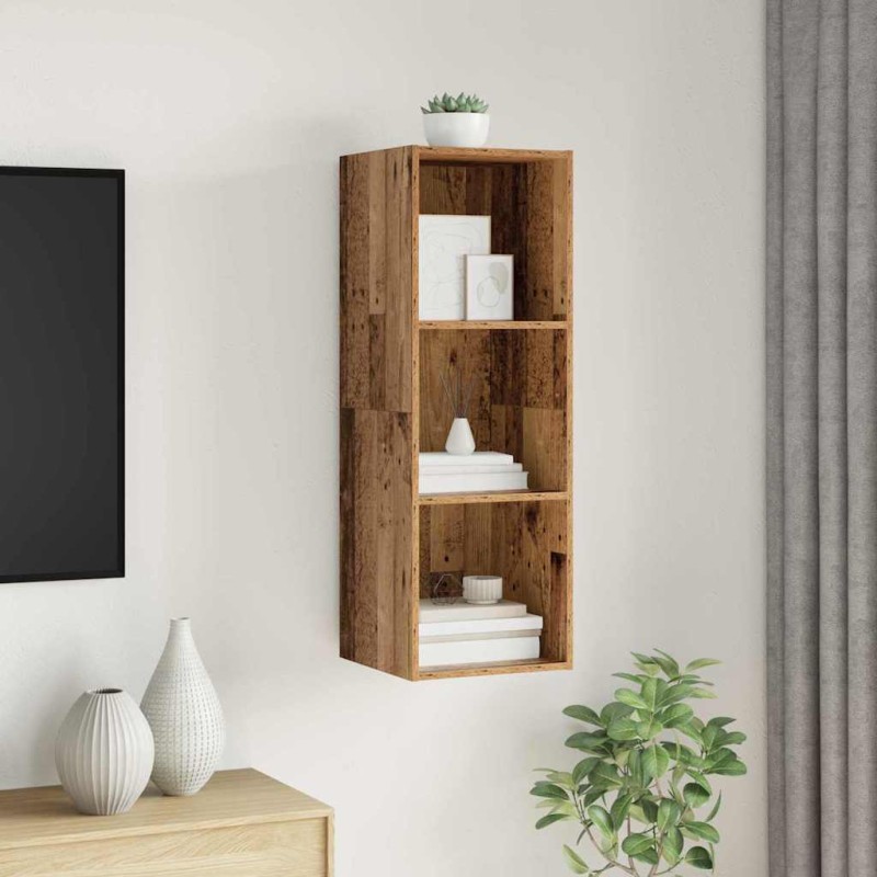 vidaXL Σετ επίπλου τηλεόρασης 37 x 37 x 107 εκ Παλιό Ξύλο