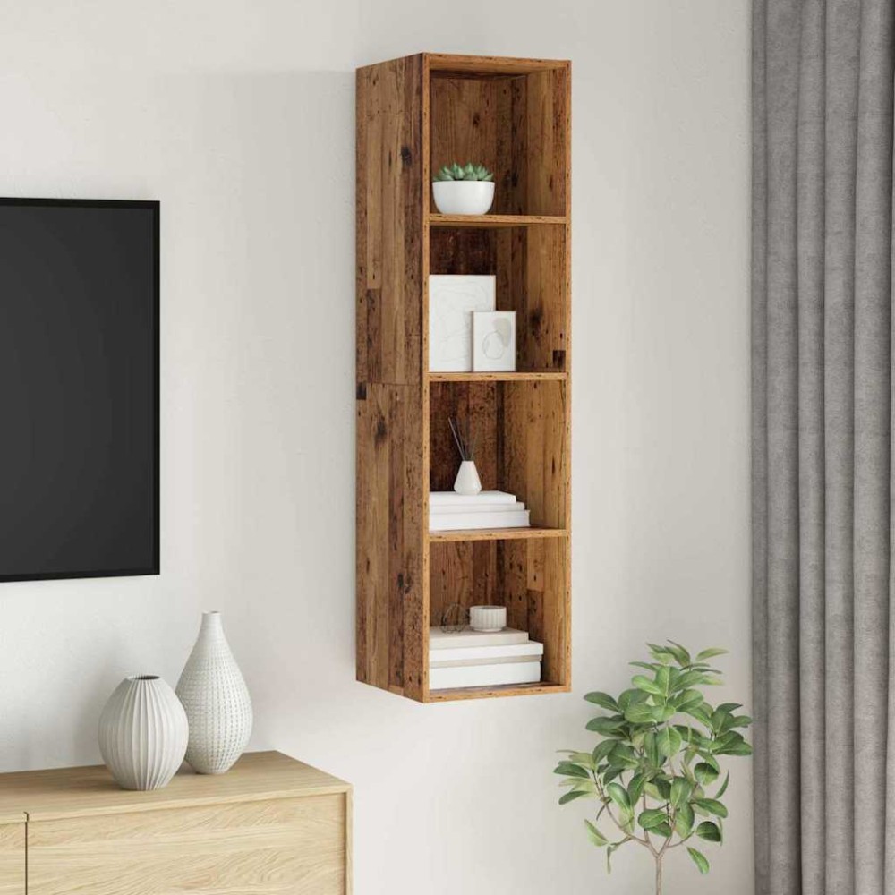 vidaXL Σετ επίπλου τηλεόρασης 37 x 37 x 142,5 εκ Παλιό Ξύλο