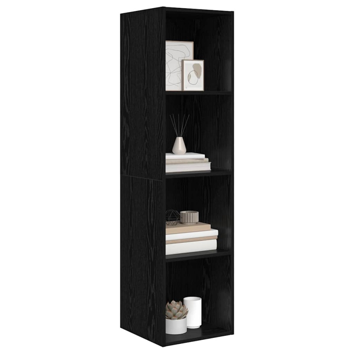 vidaXL Σετ επίπλου τηλεόρασης 37 x 37 x 142,5 εκ Μαύρη Οξυά
