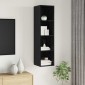 vidaXL Σετ επίπλου τηλεόρασης 37 x 37 x 142,5 εκ Μαύρη Οξυά