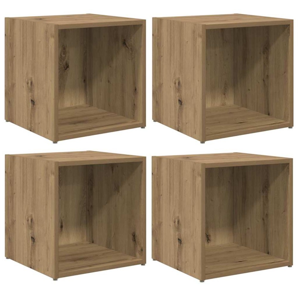 vidaXL Σετ επίπλου τηλεόρασης 4 τμχ. Artisan Oak Επεξεργασμένο Ξύλο