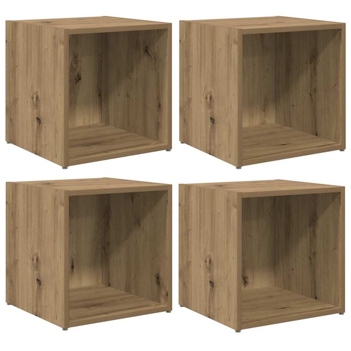 vidaXL Σετ επίπλου τηλεόρασης 4 τμχ. Artisan Oak Επεξεργασμένο Ξύλο