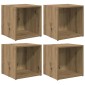 vidaXL Σετ επίπλου τηλεόρασης 4 τμχ. Artisan Oak Επεξεργασμένο Ξύλο