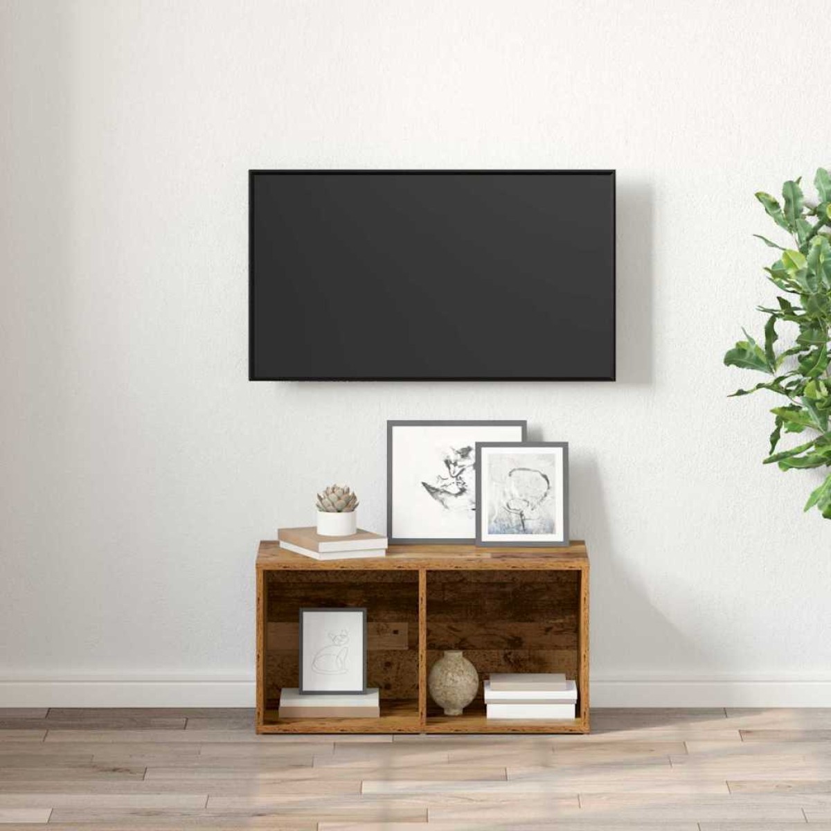 vidaXL Σετ επίπλου τηλεόρασης 72 x 35 x 37 εκ Καφέ Επεξεργασμένο Ξύλο