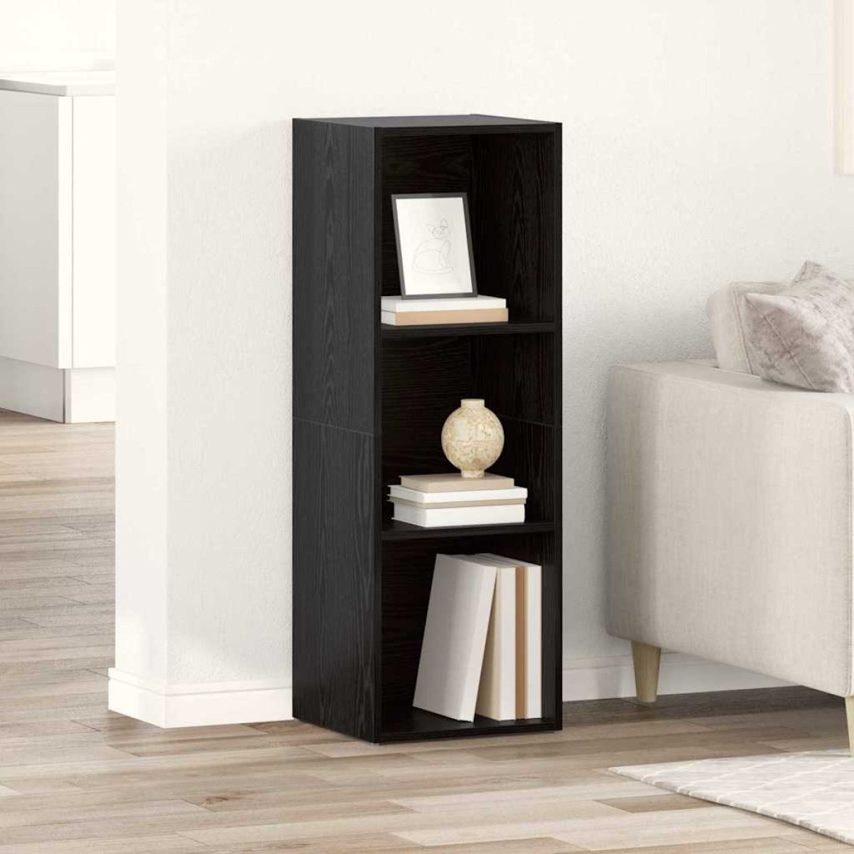 vidaXL Σετ επίπλου τηλεόρασης 72 x 35 x 37 εκ Μαύρο Επεξεργασμένο Ξύλο