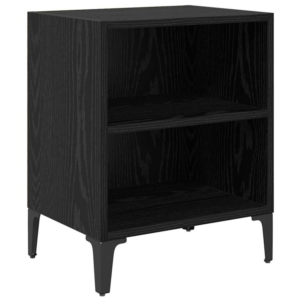 vidaXL Κομοδίνο Μαύρη Οξυά 40 x 30 x 50 cm Επεξεργασμένο Ξύλο