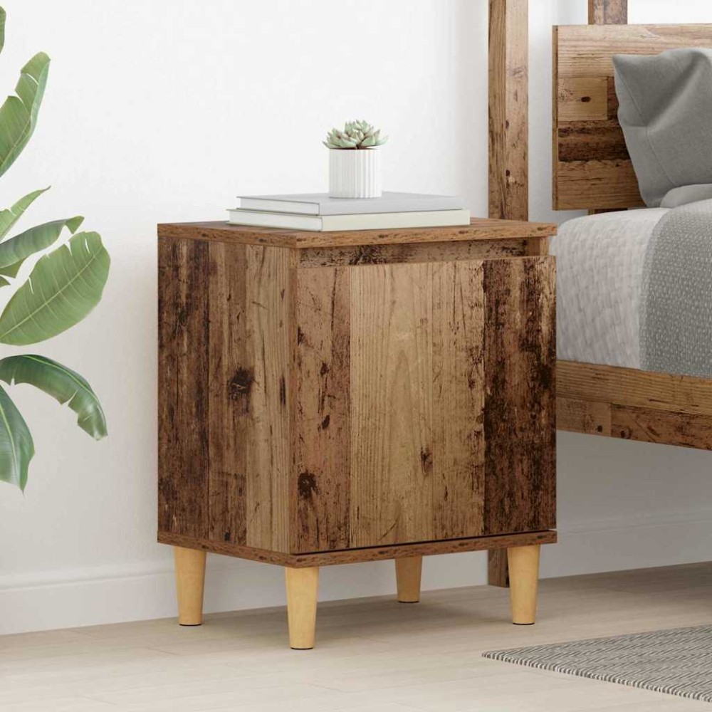 vidaXL Κομοδίνο Παλιό ξύλο 40 x 30 x 50 cm Επεξεργασμένο Ξύλο