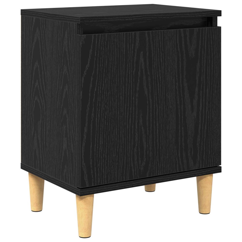 vidaXL Κομοδίνο Μαύρη Οξυά 40 x 30 x 50 cm Επεξεργασμένο Ξύλο