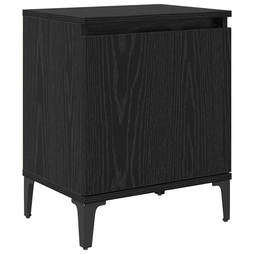 vidaXL Κομοδίνο Μαύρη Οξυά 40 x 30 x 50 cm Επεξεργασμένο Ξύλο