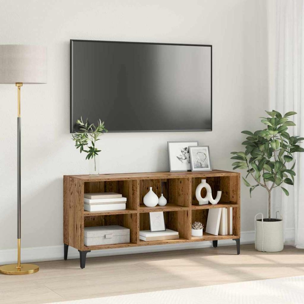 vidaXL Σετ επίπλου τηλεόρασης Επιτοίχιο Καφέ 103,5 x 30 x 50 εκ