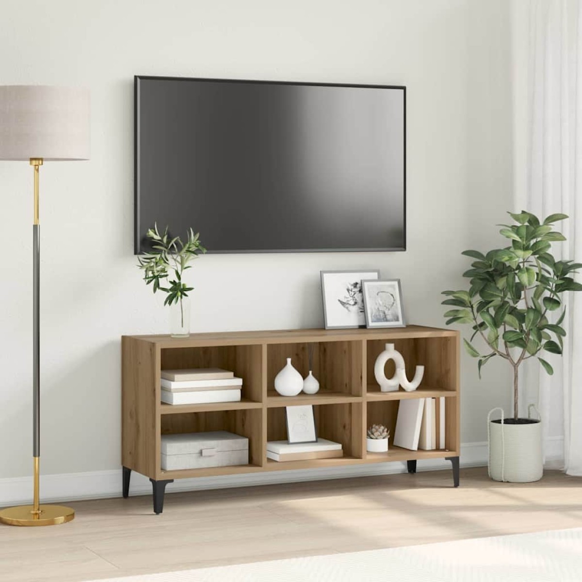 vidaXL Σετ επίπλου τηλεόρασης 103,5 x 30 x 50 εκ Καφέ