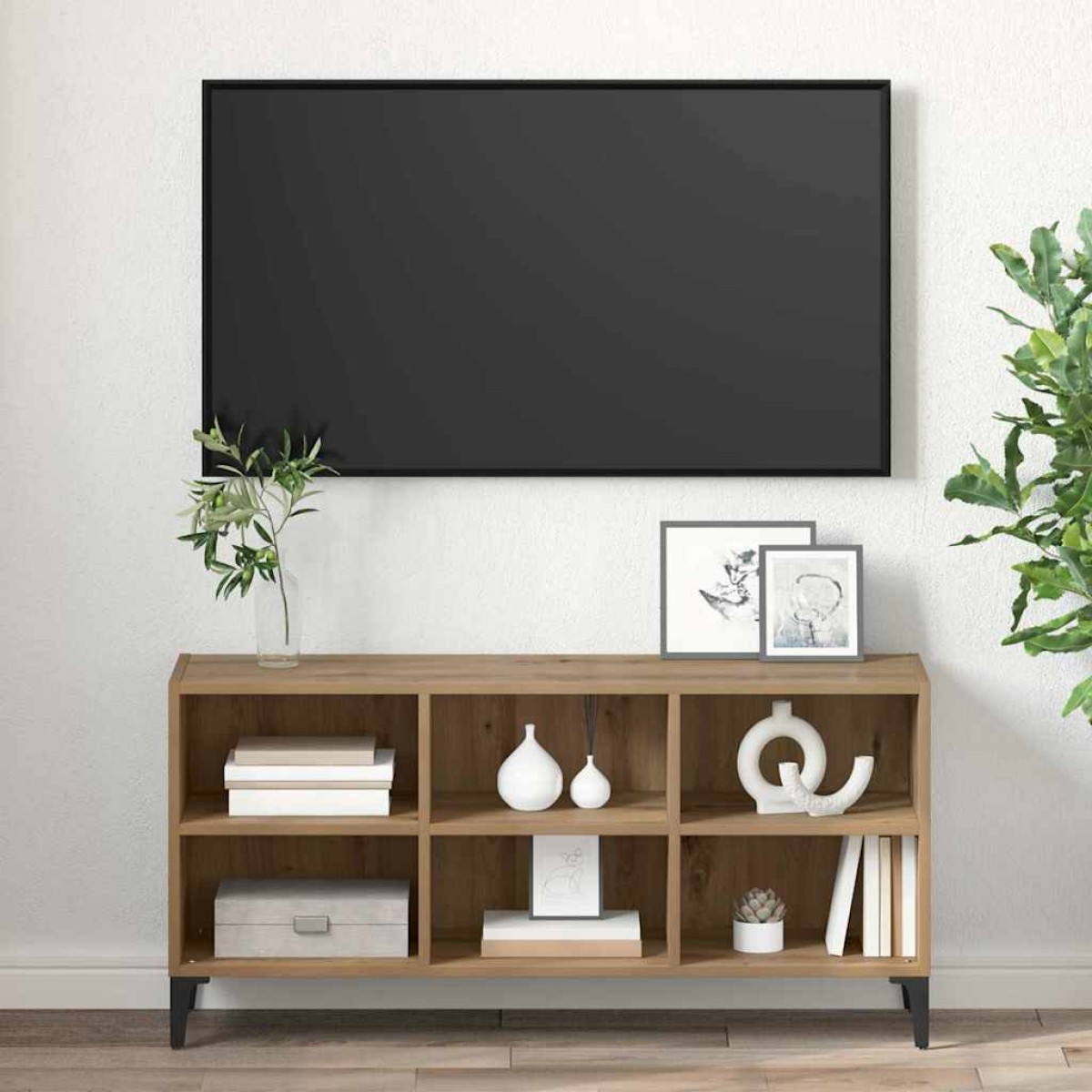vidaXL Σετ επίπλου τηλεόρασης 103,5 x 30 x 50 εκ Καφέ
