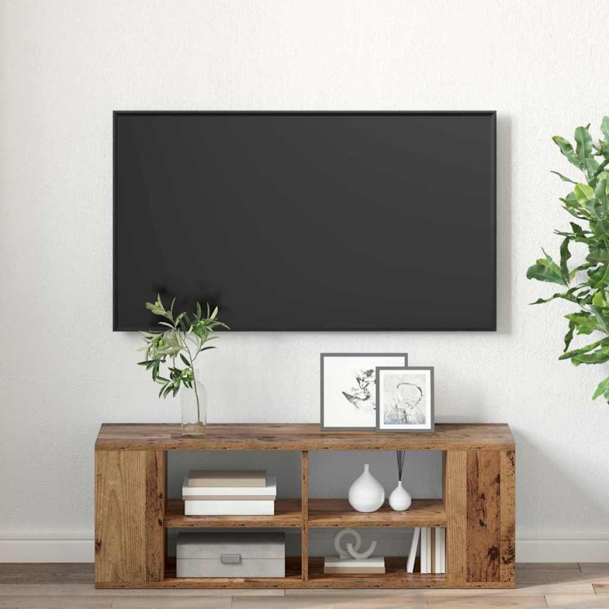 vidaXL Σετ επίπλου τηλεόρασης 102 x 35 x 35 cm Παλιό Ξύλο