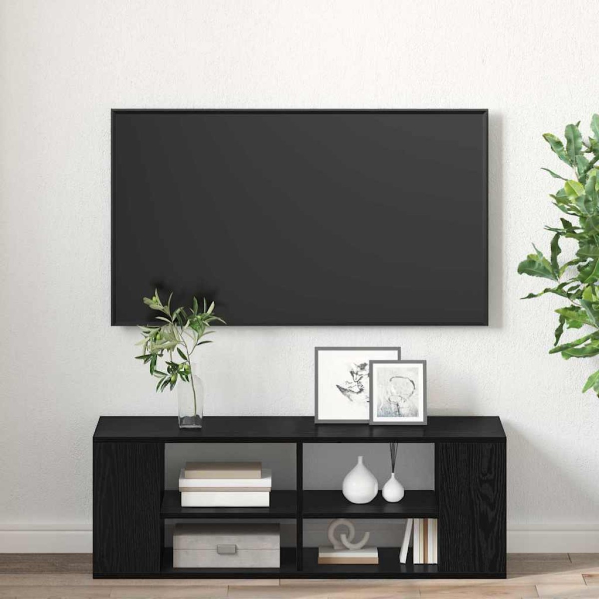 vidaXL Σετ επίπλου τηλεόρασης 102 x 35 x 35 cm Μαύρη Οξυά