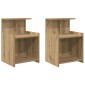 vidaXL Κομοδίνο 2 τμχ. Artisan Oak 40 x 35 x 60 εκ. Επεξεργασμένο Ξύλο