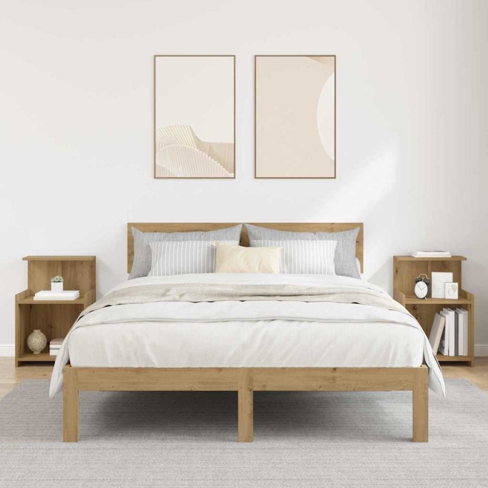 vidaXL Κομοδίνο 2 τμχ. Artisan Oak 40 x 35 x 60 εκ. Επεξεργασμένο Ξύλο