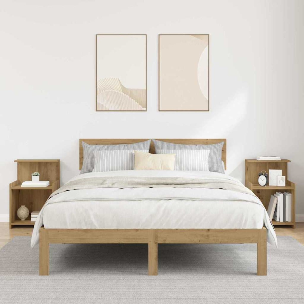vidaXL Κομοδίνο 2 τμχ. Artisan Oak 40 x 35 x 60 εκ. Επεξεργασμένο Ξύλο
