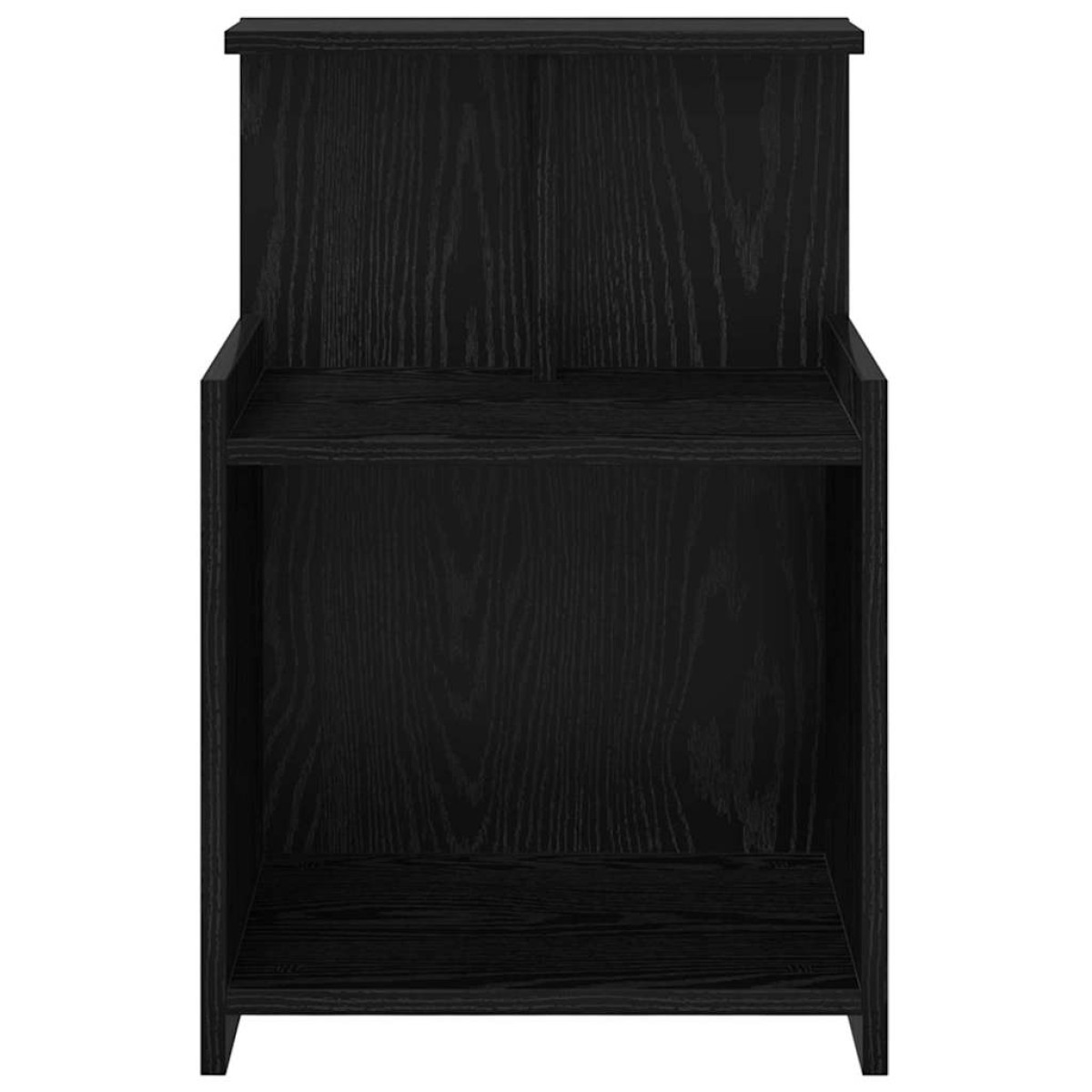 vidaXL Κομοδίνο 2 τμχ. Μαύρη Οξυά 40 x 35 x 60 εκ. Επεξεργασμένο Ξύλο