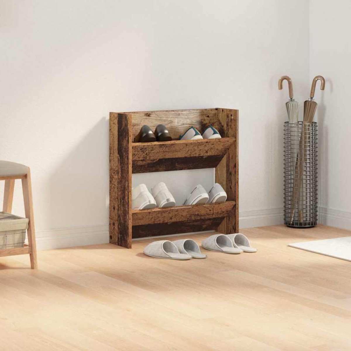 vidaXL Ντουλάπα Παπουτσιών 60 x 18 x 60 εκ Επεξεργασμένο Ξύλο