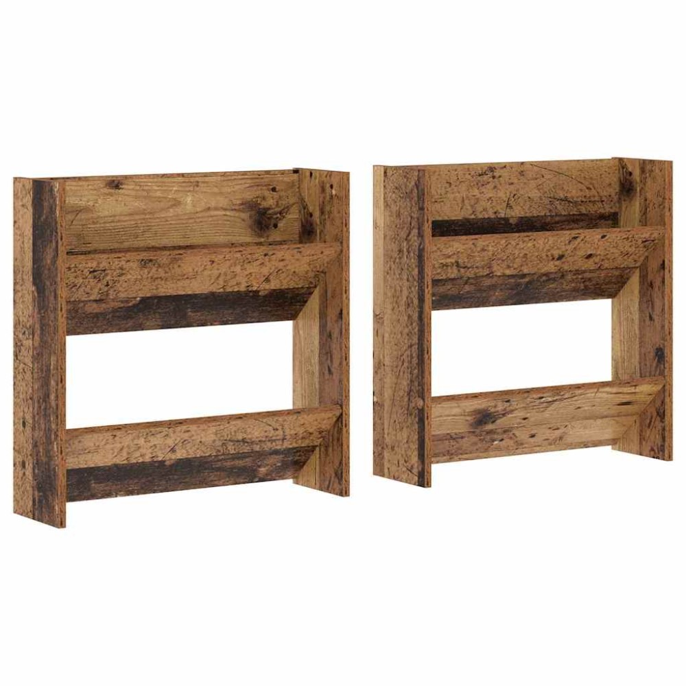 vidaXL Ντουλάπα Παπουτσιών 2 τμχ. 60 x 18 x 60 εκ Επεξεργασμένο Ξύλο