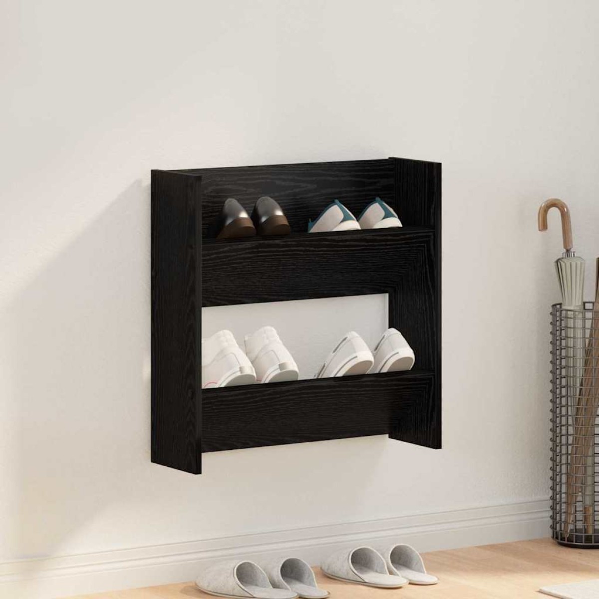 vidaXL Ντουλάπα Παπουτσιών 60 x 18 x 60 εκ Επεξεργασμένο Ξύλο