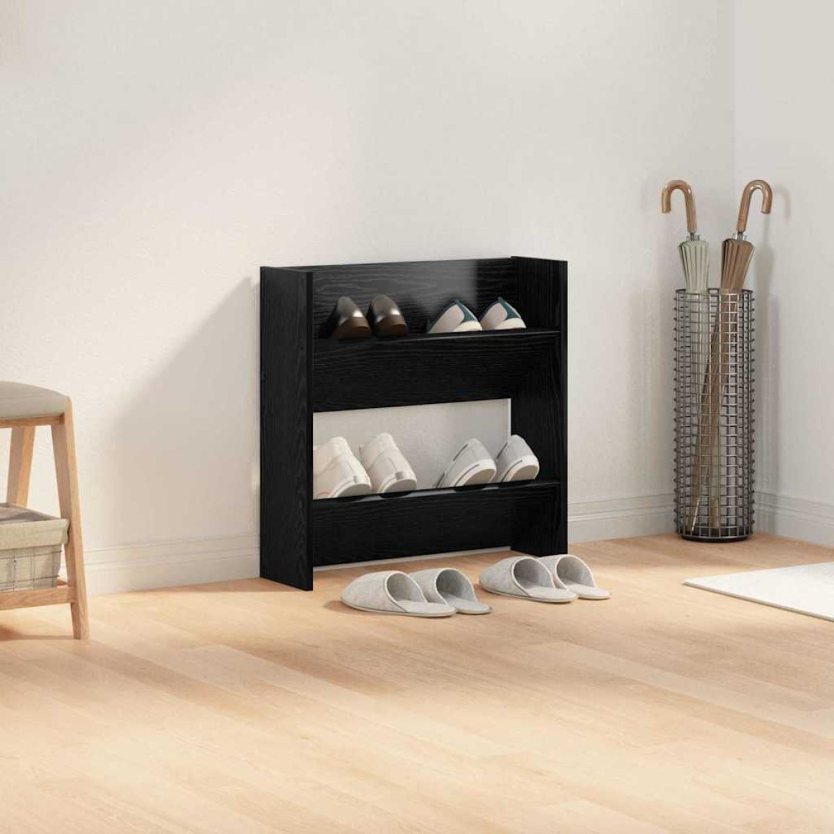 vidaXL Ντουλάπα Παπουτσιών 60 x 18 x 60 εκ Επεξεργασμένο Ξύλο