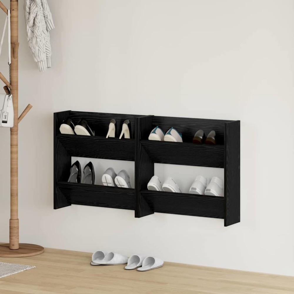 vidaXL Ντουλάπα Παπουτσιών 2 τμχ. 60 x 18 x 60 εκ Επεξεργασμένο Ξύλο