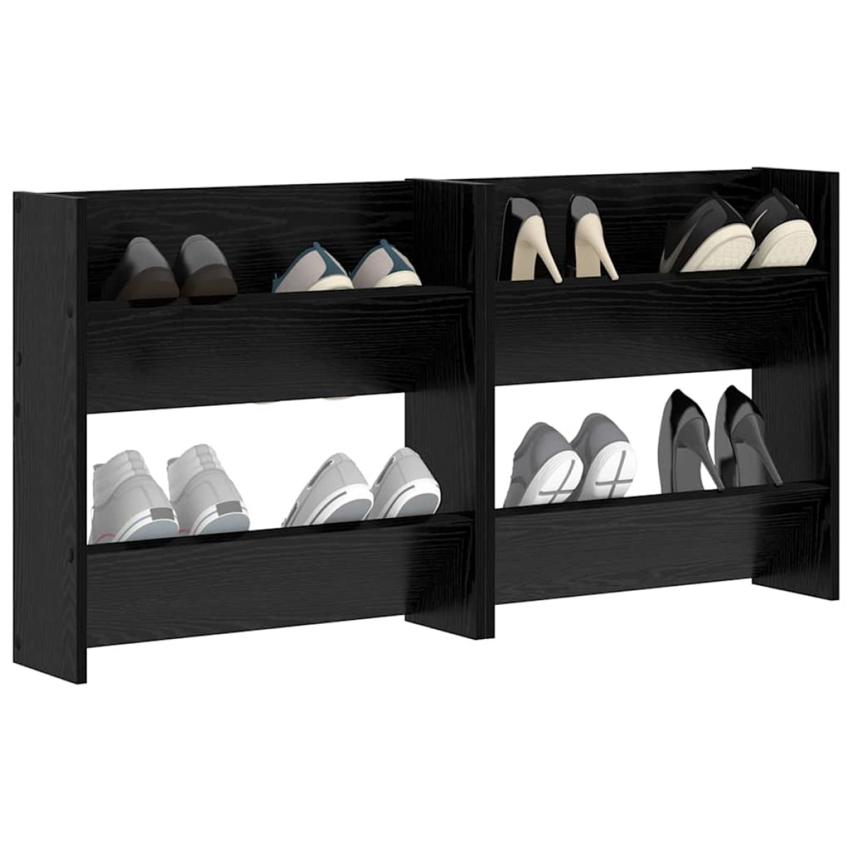 vidaXL Ντουλάπα Παπουτσιών 2 τμχ. 60 x 18 x 60 εκ Επεξεργασμένο Ξύλο