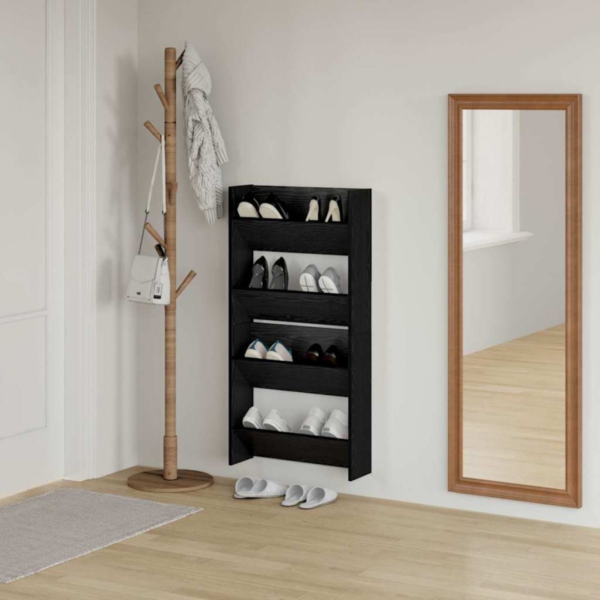 vidaXL Ντουλάπα Παπουτσιών 2 τμχ. 60 x 18 x 60 εκ Επεξεργασμένο Ξύλο