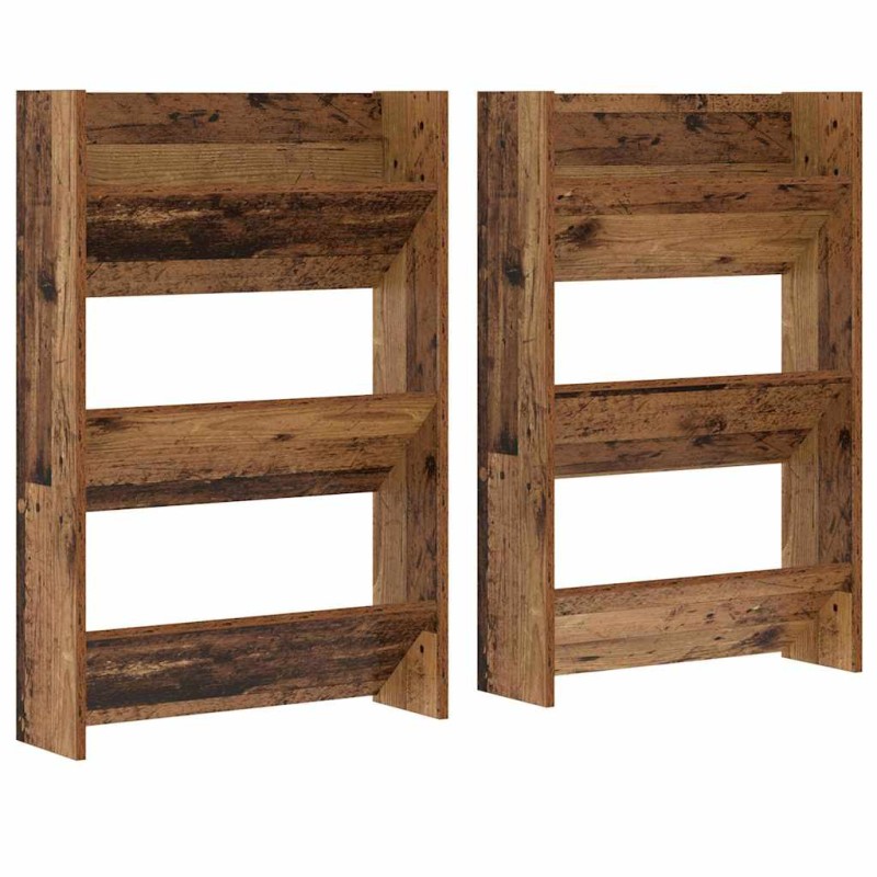 vidaXL Ντουλάπα Παπουτσιών 2 τμχ. 60 x 18 x 90 εκ Επεξεργασμένο Ξύλο