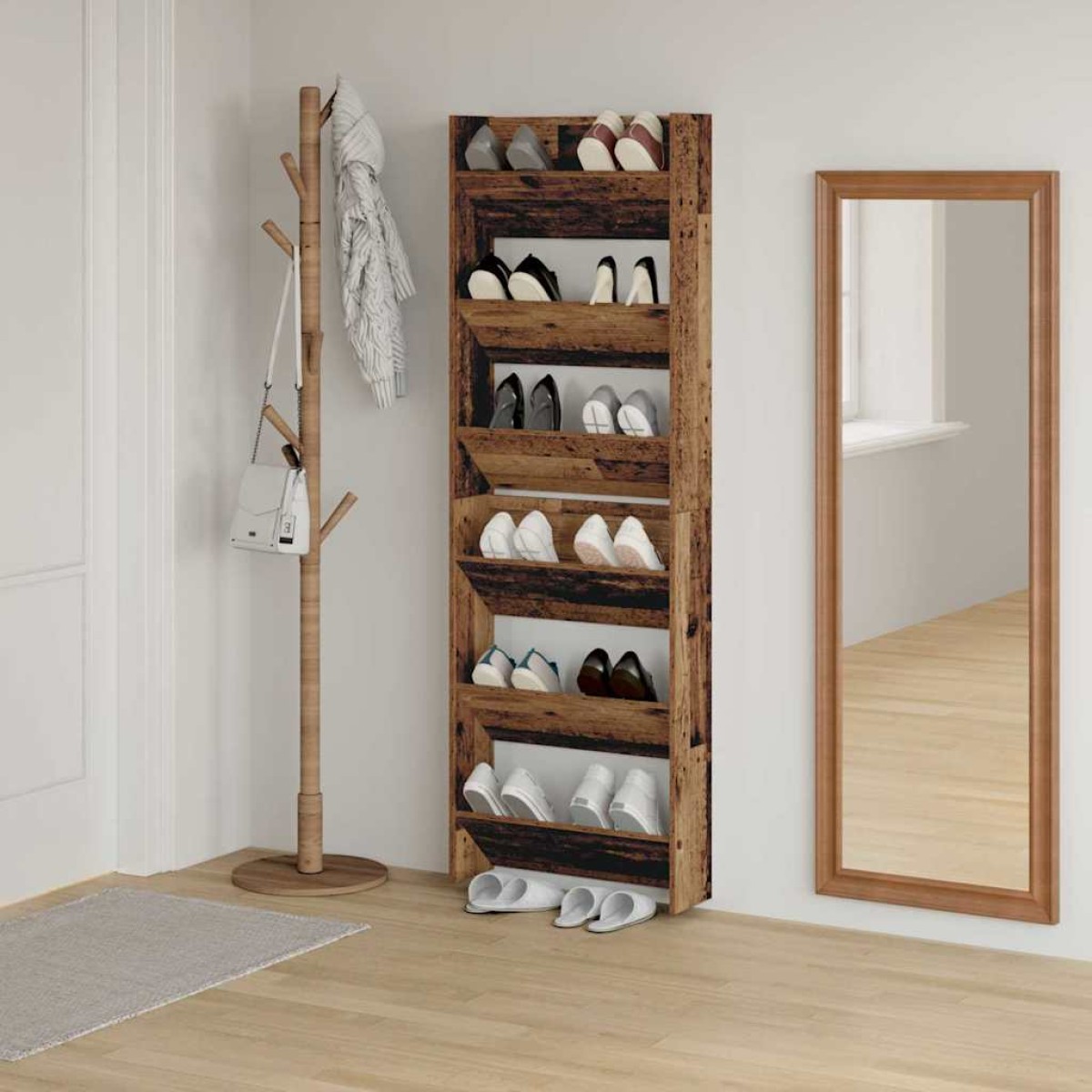 vidaXL Ντουλάπα Παπουτσιών 2 τμχ. 60 x 18 x 90 εκ Επεξεργασμένο Ξύλο